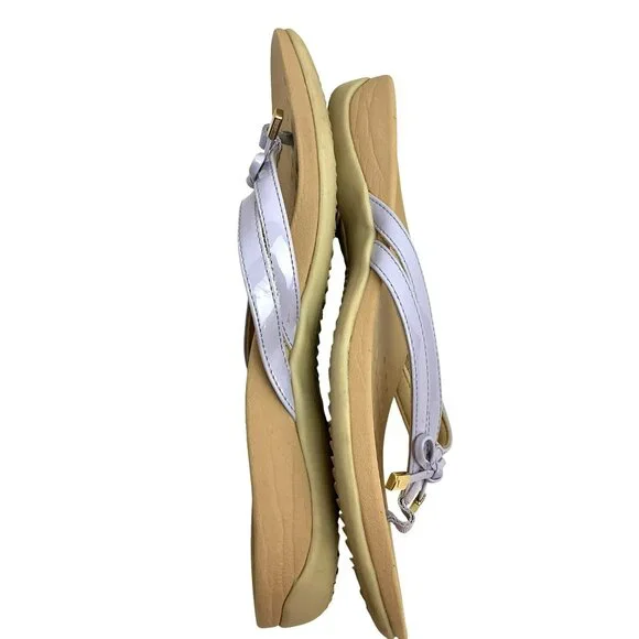 Vionic Bella Bow Patent Orthotic Thong Sandals Womens 8.5 - Picture 5 of 8